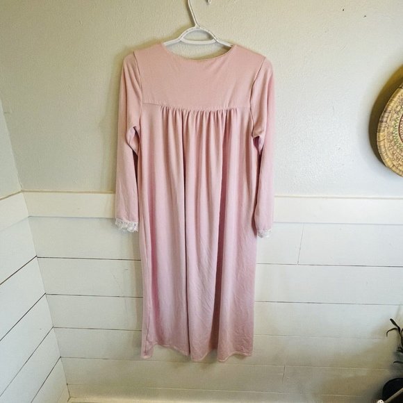 Eileen West Vintage Light Pink Lace Collar Soft Comfortable Nightgown Size PS - Picture 6 of 7